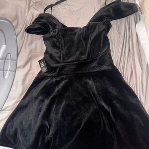 Express Black Velvet Dress